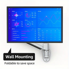 Bewiser Monitor Wall Mount Single Monitor Wall Arm For 43" Flat Curved Screens