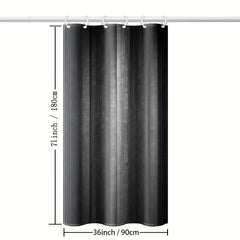 Waterproof Silk Gradient Shower Curtain with 12 Hooks