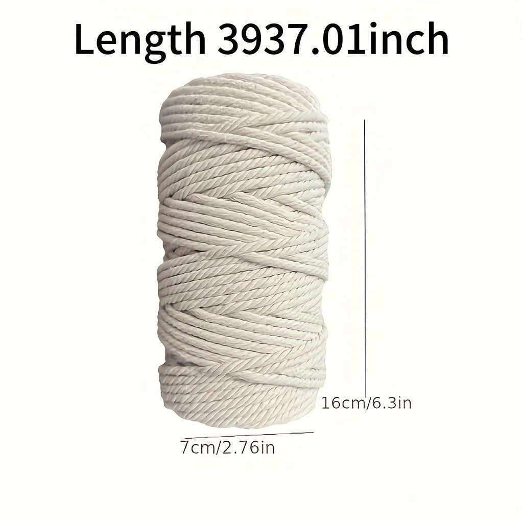 1pc Christmas Cotton Rope DIY Hand-woven Rope for Decorations