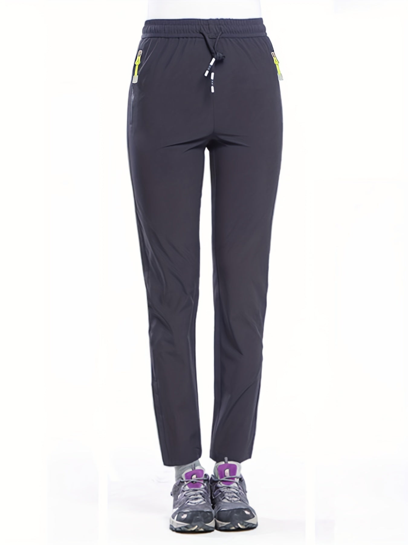Quick Dry Hiking Pants Women Zip Pocket Outdoor Sports
