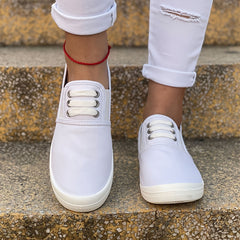 Women's Lightweight Slip On Canvas Sneakers Casual Low Top Shoes