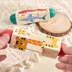 Animal & Ocean Twist Puzzle Toy for Toddlers Wooden Educational Toy