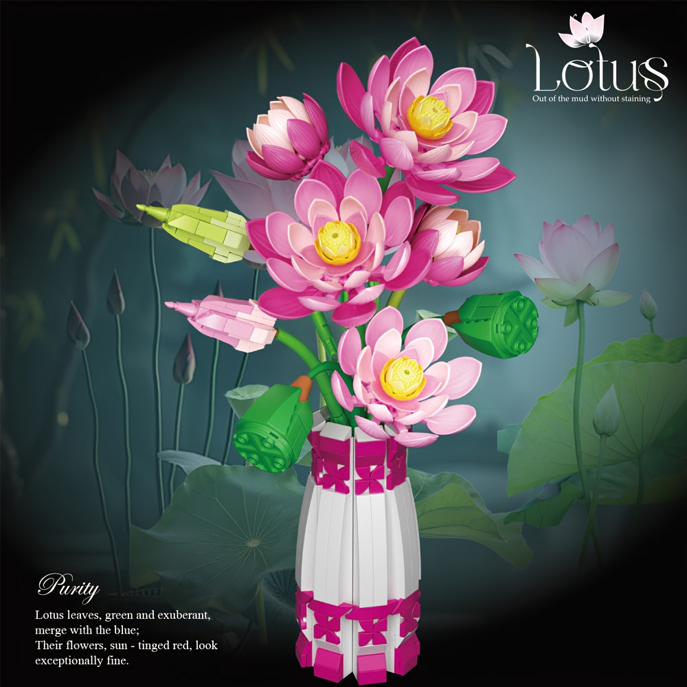 Lotus Building Blocks Set for Home Decor