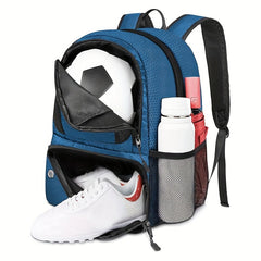 Soccer Backpack Lightweight Sports Bag With Ball Holder Water Resistant