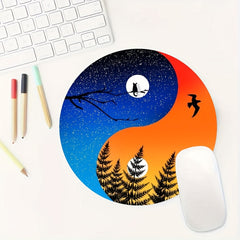 Sunset Scenery Round Mouse Pad Non-slip Rubber for Office Laptop