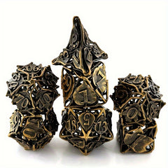 7pcs Hollow Dice Creative Spiral Dice Mini 3D Printing Leaf Dice Game Punishment