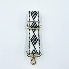 Geometric Pattern Bag Strap Wide Adjustable Shoulder Bag Strap Replacement
