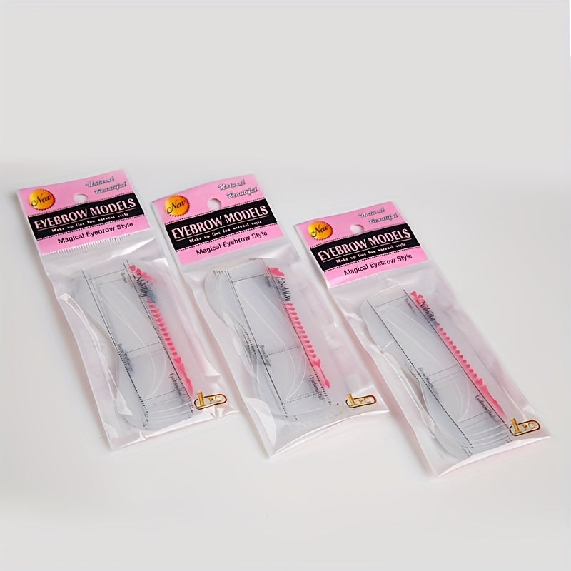 10Pcs Eyebrow Stencils Kit Professional Portable Shaping Stencils