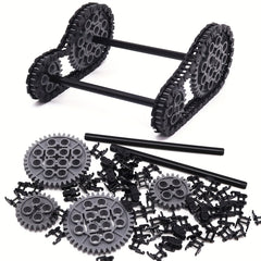 MARUMINE Tech Building Blocks Set w/ Car Tank Wheel Gear Tire Parts