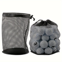 Portable Golf Mesh Bag Ball Holder Drawstring Lightweight Outdoor Travel Cam