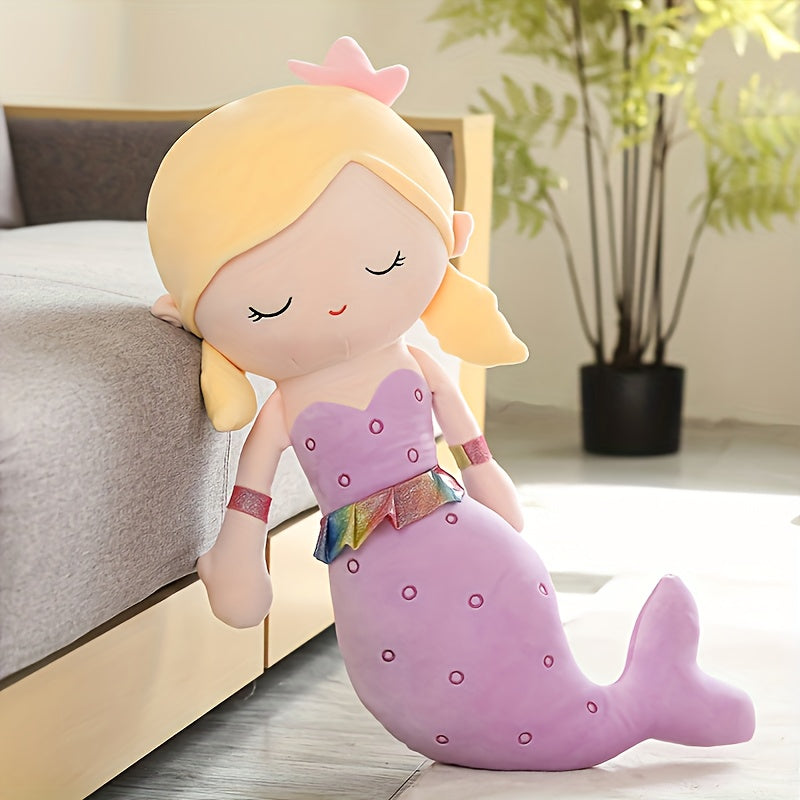 11.81In Mermaid Princess Plush Toy - Adorable Cartoon Mermaid Doll