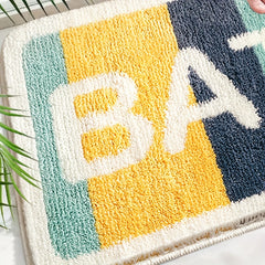 Absorbent Bath Rugs Non slip TPR Bottom Floor Mat Fluffy Faux Wool Area Rugs