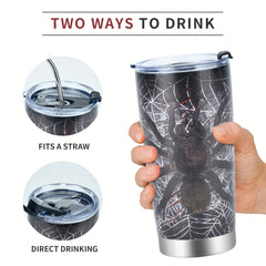 20oz Spider Pattern Stainless Steel Tumbler Cup