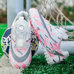 Boy's TF Football Boots Rotating Buckle Anti-Skid Soccer Cleats