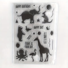 Owl Fox Background Clear Stamps for Card Making DIY Scrapbooking
