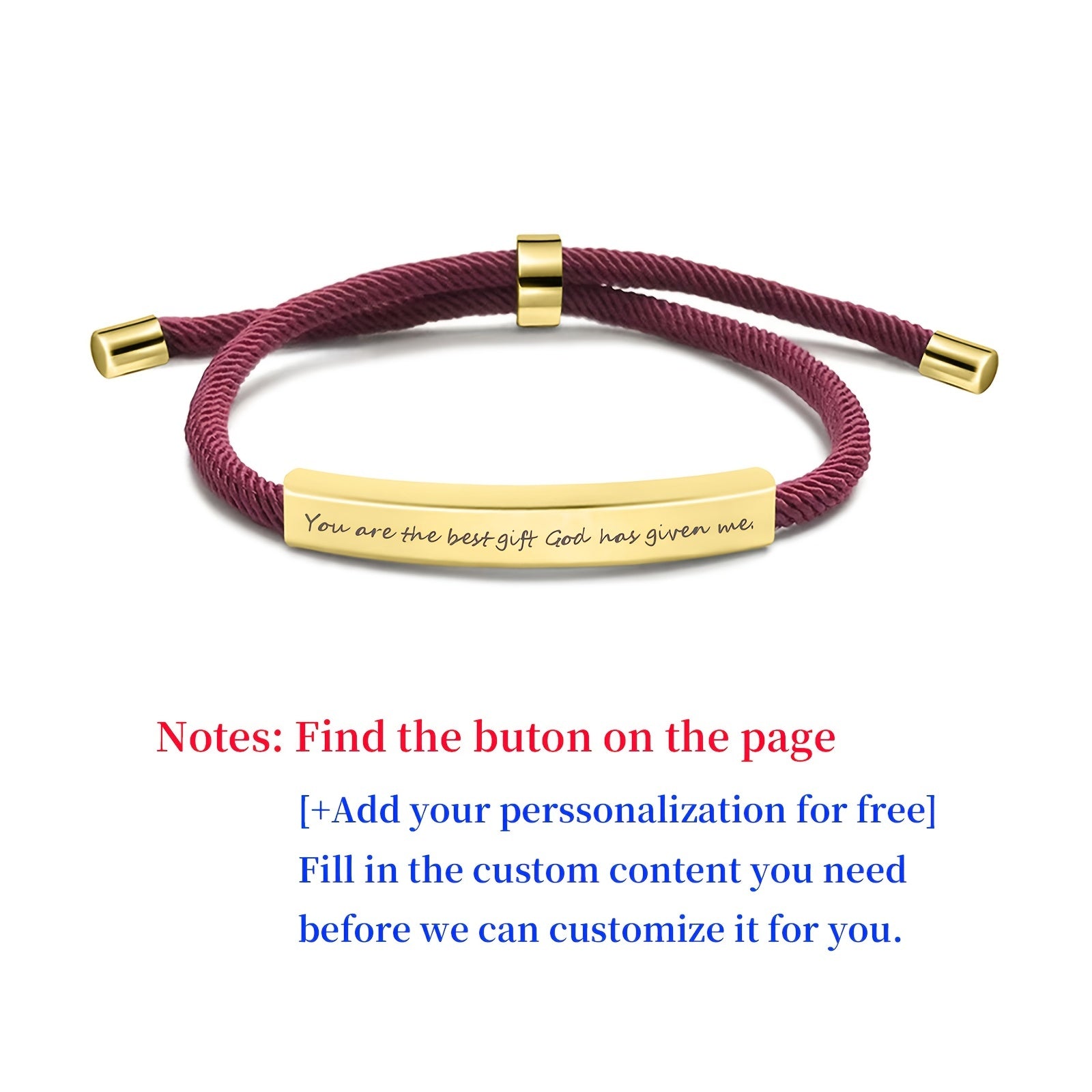 Personalized Pet Name Stainless Steel Bracelet