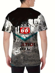 3D Print Men's Tee Shirt Street Style Round Neck Casual Summer Top