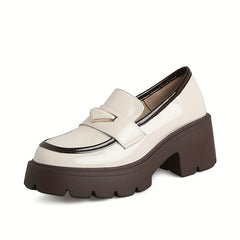 Women's Platform Loafers Slip On Walking Shoes