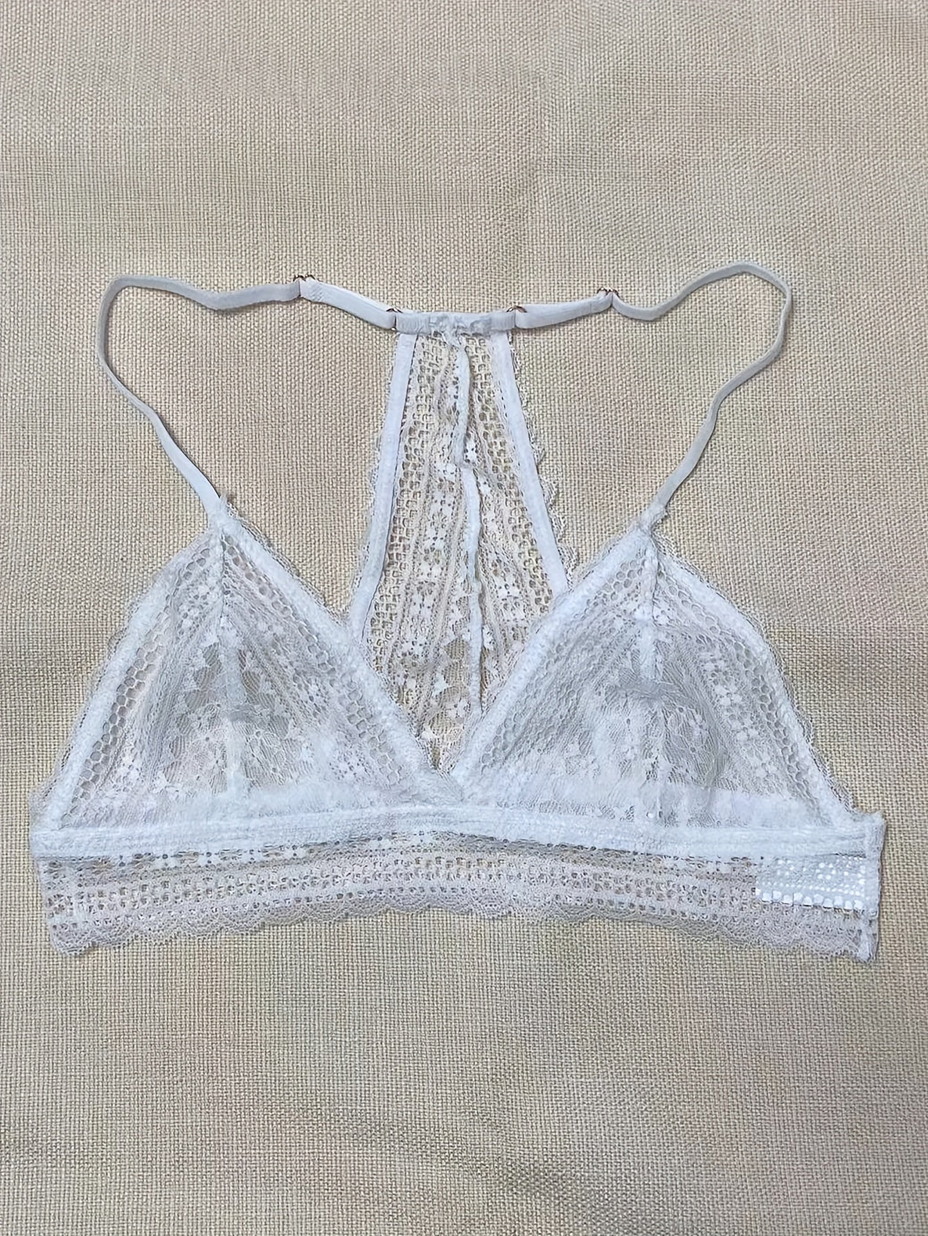 Lace Wireless Bralette Seamless Breathable Triangle Cup Bra