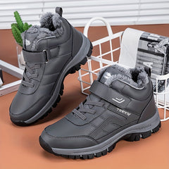 Men's Winter Thermal Hiking Boots with Fuzzy Lining