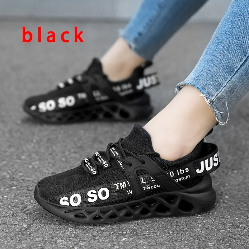 Women's Letter Graphic Running Shoes Lightweight Casual Sneakers
