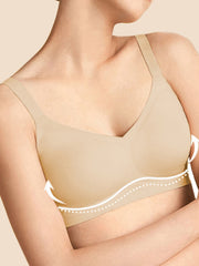 Wireless Seamless Full Coverage Bra Solid Medium Stretch Bra