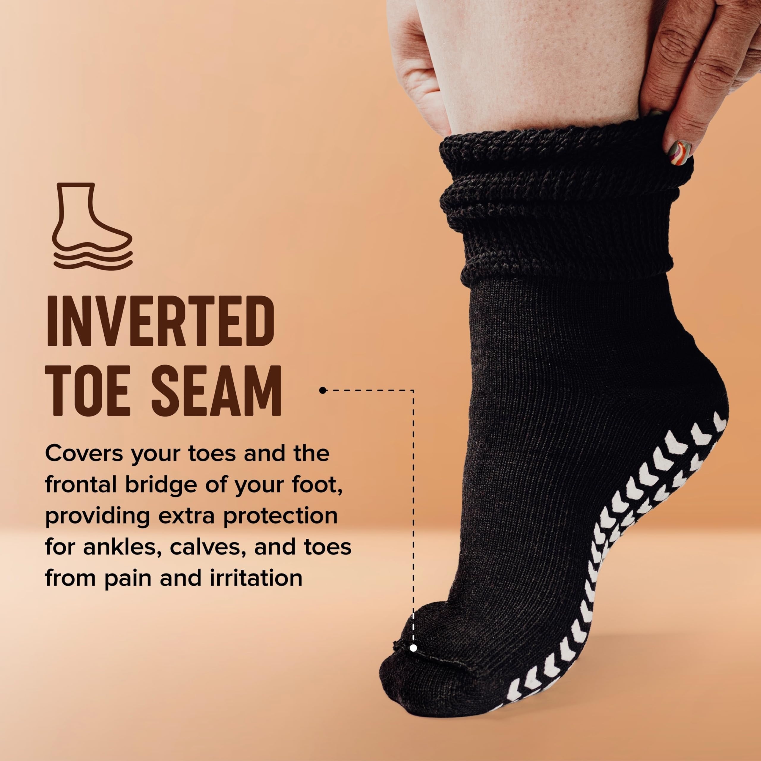 2 Pairs Extra Wide Diabetic Socks for Men Women Swollen Feet