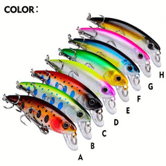 PROBEROS Sinking Minnow Lure 0.16oz 3D Eyes Fishing Tackle