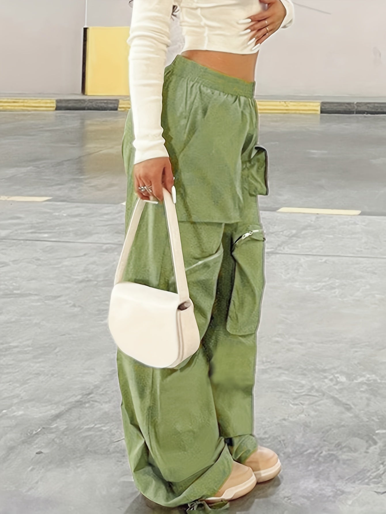 Loose Hiking Pants Low Waist Casual Cargo Pants