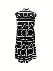 Geometric Print Tank Dress