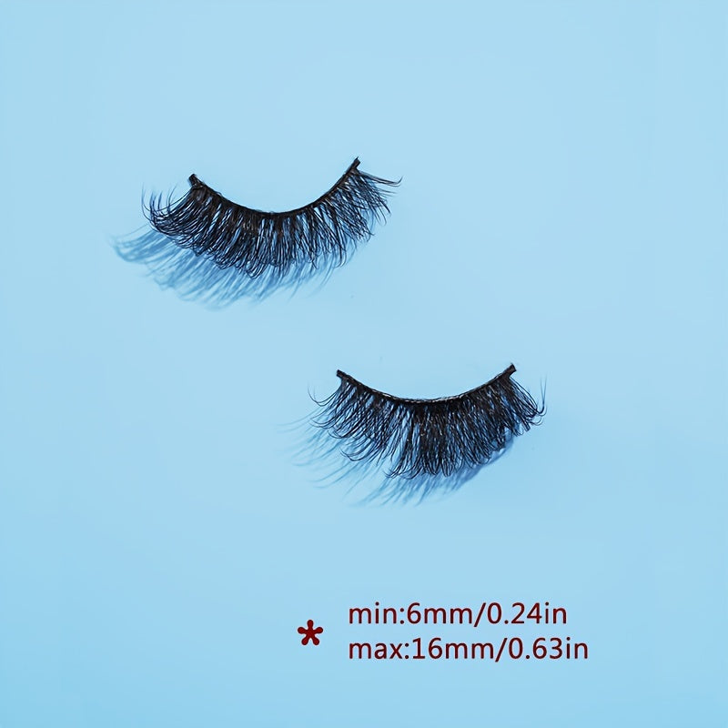 7 Pairs Half Eye False Eyelashes Fluffy Wispy End Eye Natural Pack 16mm