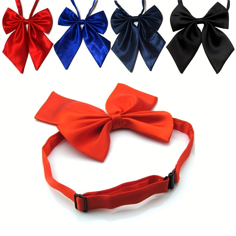 Solid Silk Bow Tie Formal Shirt Dress Bow For Women Accessories