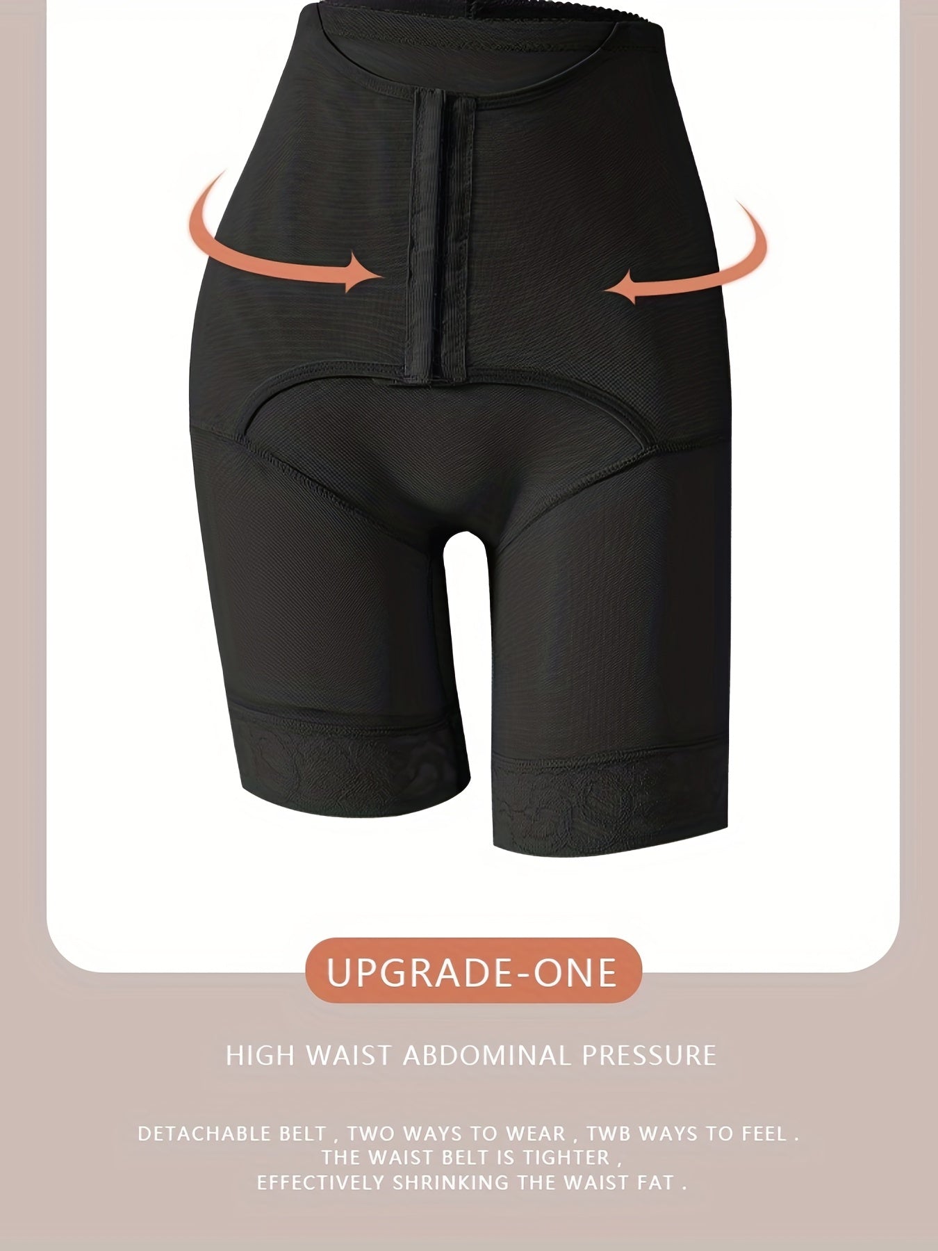 Mesh Stitching Shaping Shorts Tummy Control Slimming Elastic Shorts