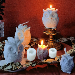 Small Owl Scented Candle Silicone Mold 2.01inch