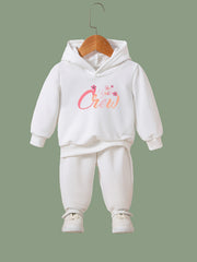 2pcs YEAR CREW Graphic Hoodies Pants Set Outfits Spring Fall Sports Gift