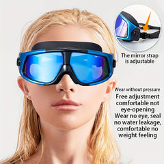 Adult Swimming Goggles Silicone Large Frame Waterproof Anti-fog