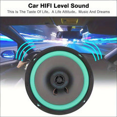 10 16 Cm 100W 2 Way Car HIFI Coaxial Speaker Green