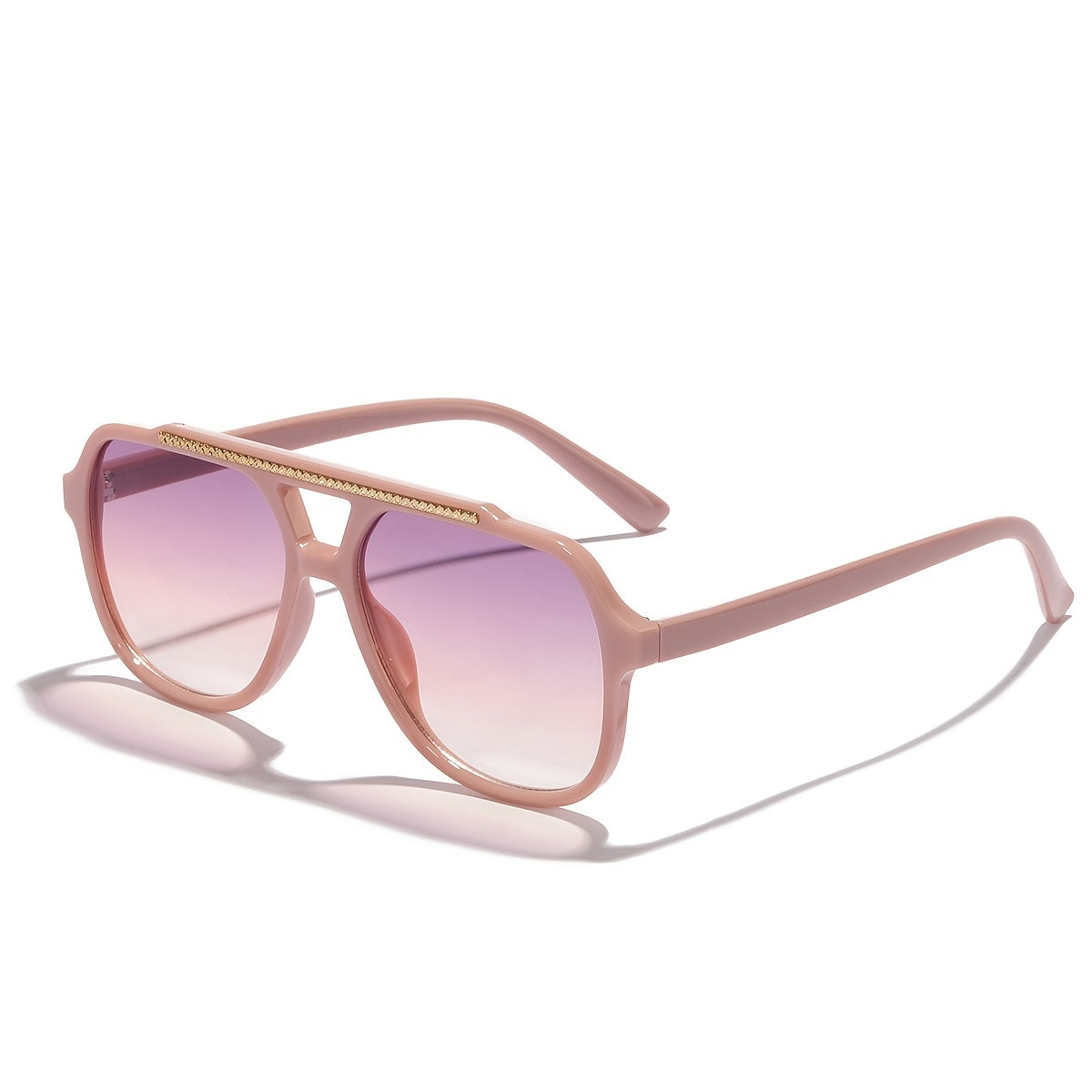 Top Bar Aviator Sunglasses For Men Women Gradient Lens UV400