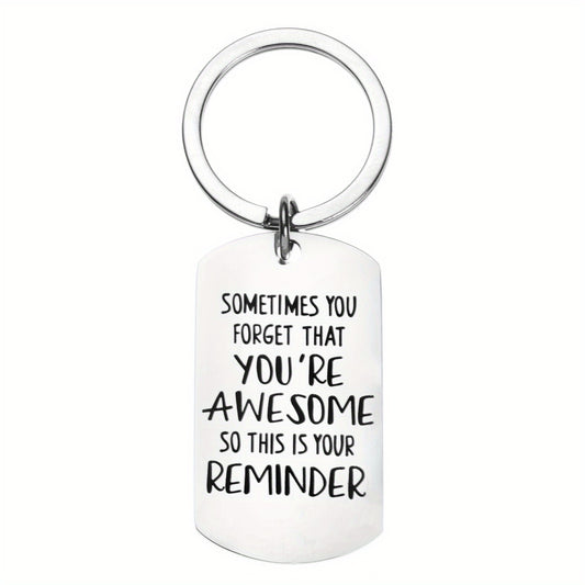 Stainless Steel Key Chain YOU'RE AWESOME Gift