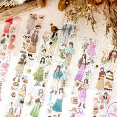 Gentle Memories Series PET Tape Artistic Dressing Stickers