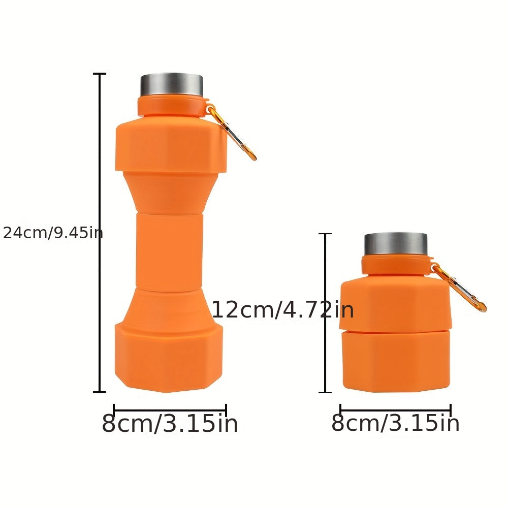 650ml Dumbbell Shaped Water Bottle Silicone Leakproof Cup