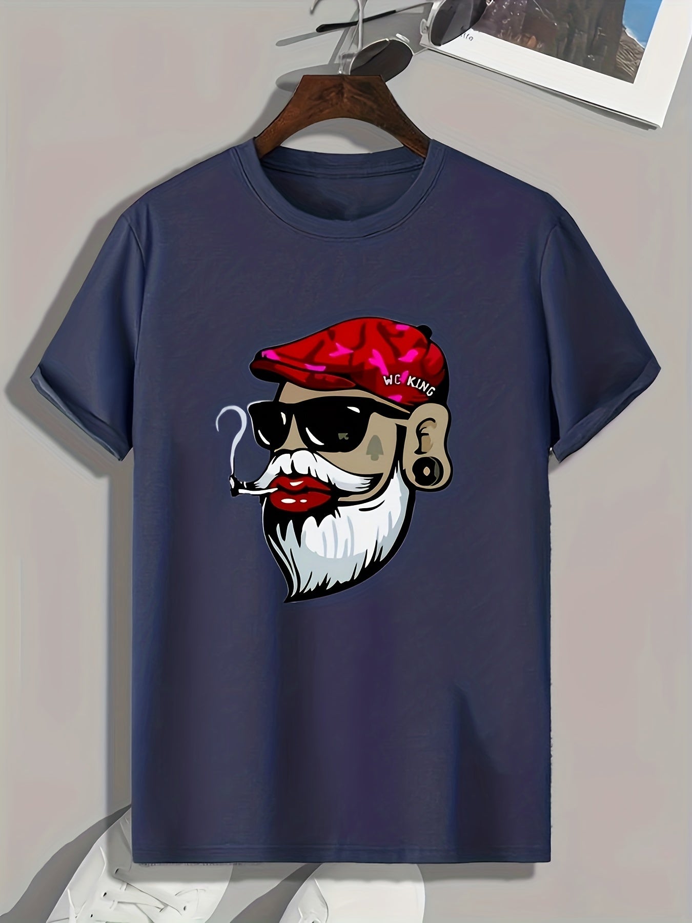 Cartoon Portrait Print Men's Graphic T shirt Casual Comfy Tees For Summer
