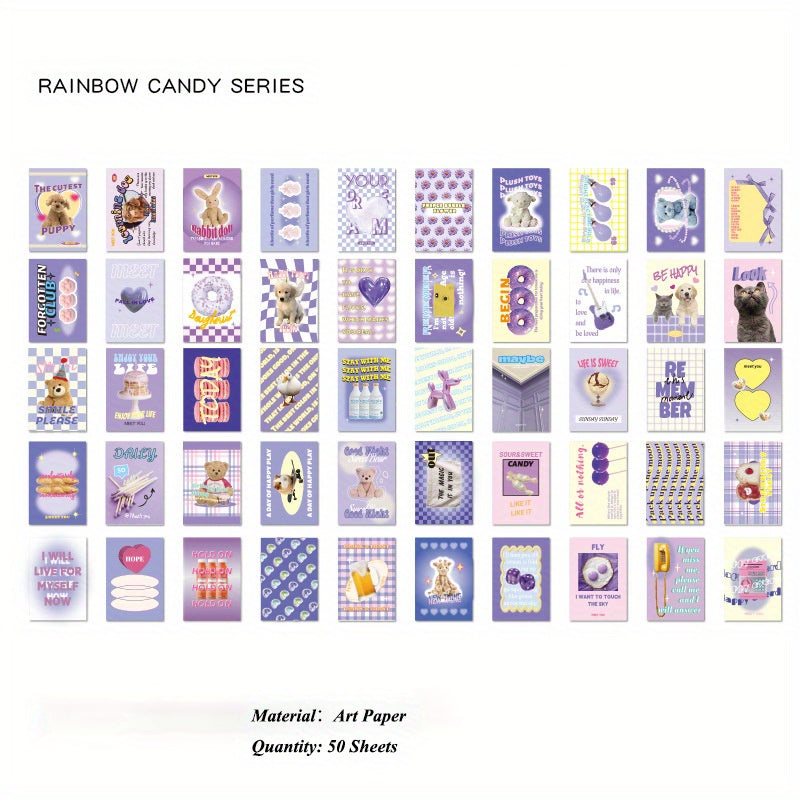 50 Sheets of Assorted Decorative Paper for Scrapbooking and DIY Projects