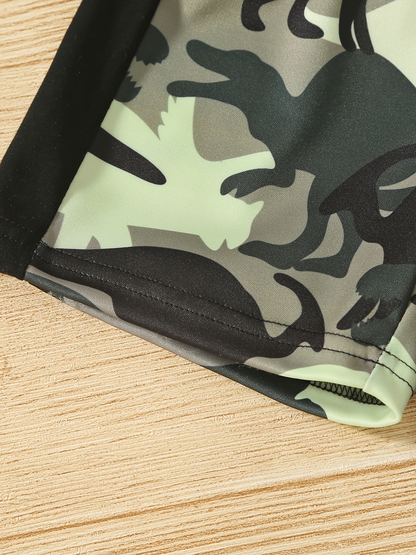 Boys Camo Dino Outfit Shorts & T shirt Crew Neck Casual Summer Clothes