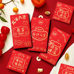 10pcs Chinese Dragon Year Red Envelopes Money Pockets