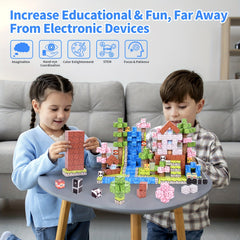 100pcs Magnetic Cube Building Blocks Toy Interactive Educational Puzzle
