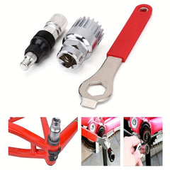 3pcs Bicycle Repair Tool Set Axle Puller Crank Remover Wrench Garage Supplies