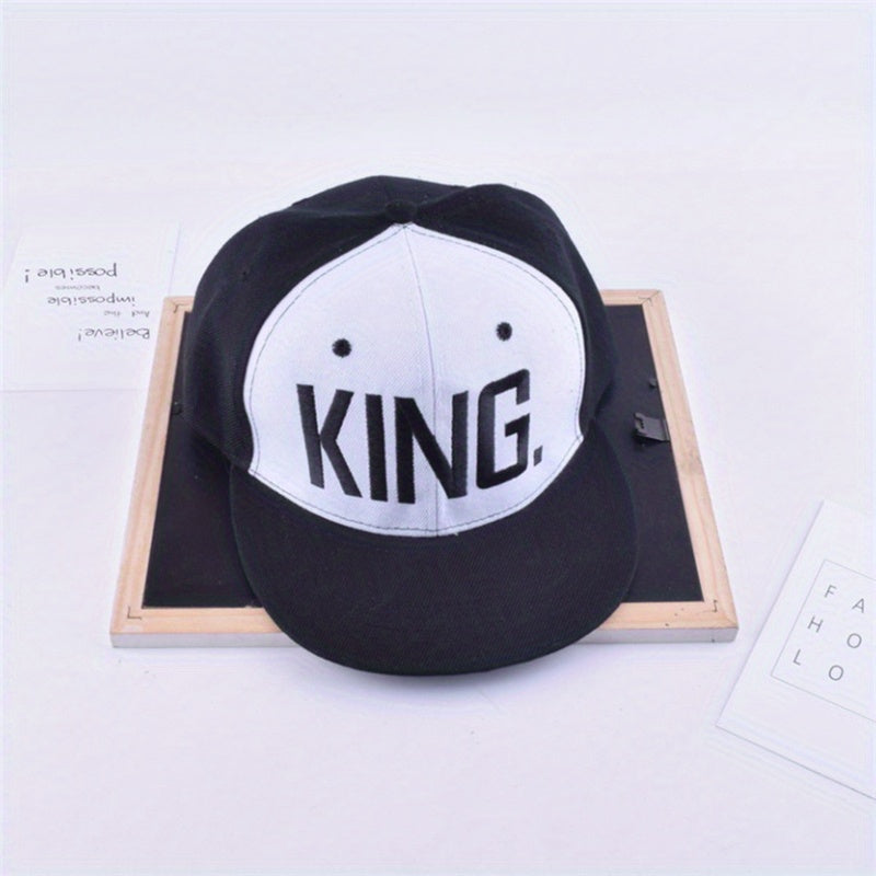 King And Queen 3D Embroidered Snapback Caps Hip Hop Style Hats