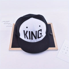 King And Queen 3D Embroidered Snapback Caps Hip Hop Style Hats