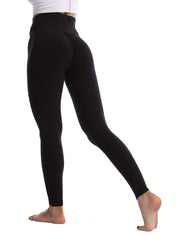 Butt Lifting Hip Pleated Yoga Pants Slim Fitted Workout Leggings